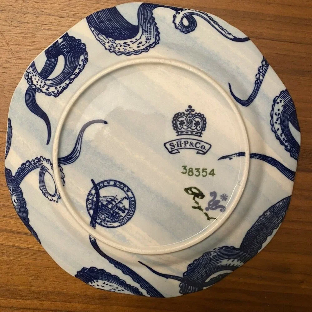 Anthropologie From the Deep Octopus 8” Salad Plate
